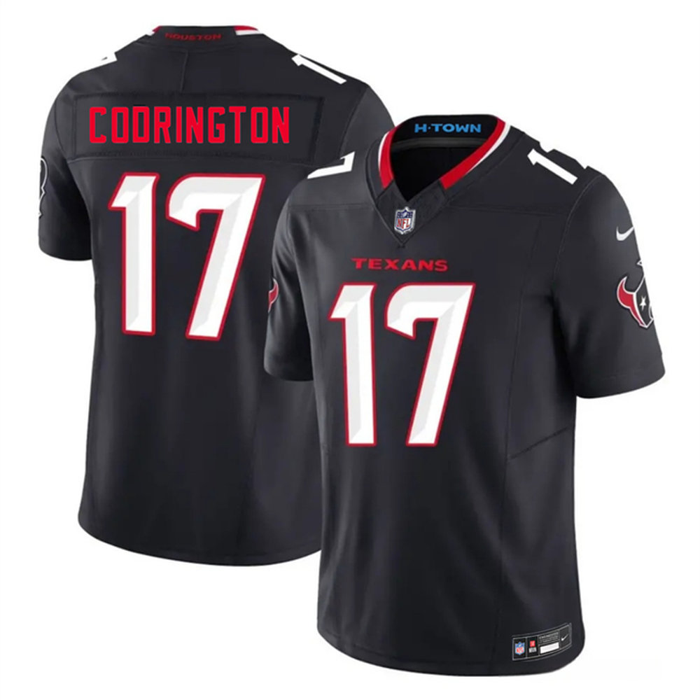 Men's Houston Texans #17 Brandon Codrington Navy 2026 NFL Draft Vapor F.U.S.E. Limited Jersey Men's Houston Texans #17 Brandon Codrington Navy 2026 NFL Draft Vapor F.U.S.E. Limited Jersey