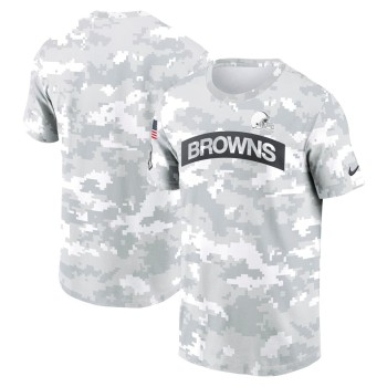 Men's Cleveland Browns Arctic Camo 2024 Salute To Service Performance T-Shirt