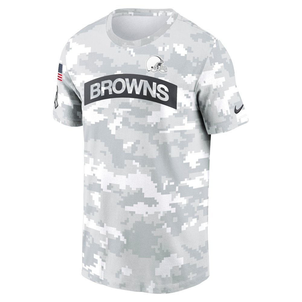 Men's Cleveland Browns Arctic Camo 2024 Salute To Service Performance T-Shirt