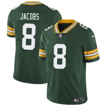Men's Green Bay Packers #8 Josh Jacobs Green Vapor Limited Stitched Football Jersey Men's Green Bay Packers #8 Josh Jacobs Green Vapor Limited Stitched Football Jersey