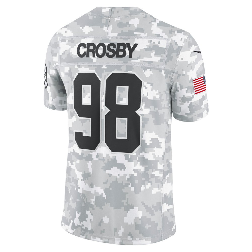 Men's Las Vegas Raiders Maxx Crosby Arctic Camo 2024 Salute to Service Limited Jersey Men's Las Vegas Raiders Maxx Crosby Arctic Camo 2024 Salute to Service Limited Jersey