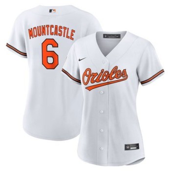 Women's Baltimore Orioles #6 Ryan Mountcastle White Alternate Limited Player Jersey Women's Baltimore Orioles #6 Ryan Mountcastle White Alternate Limited Player Jersey