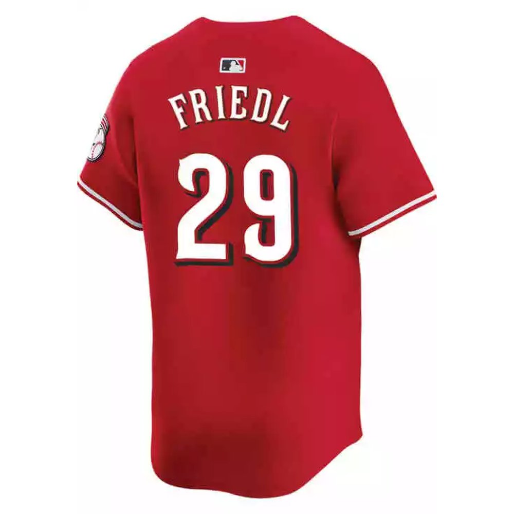Men's Cincinnati Reds #29 TJ Friedl Nike Red Home Limited Player Jersey Men's Cincinnati Reds #29 TJ Friedl Nike Red Home Limited Player Jersey