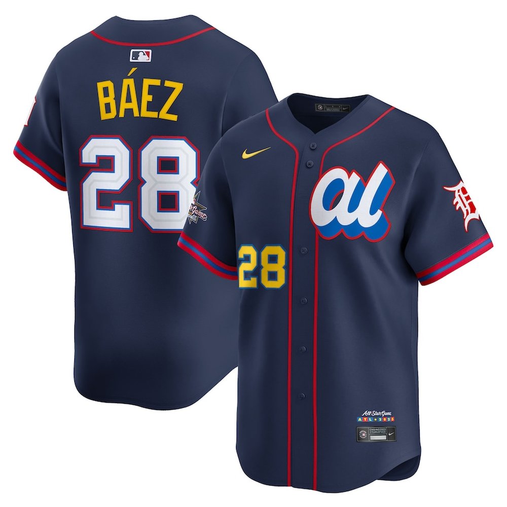 Men's American League #28 Javier Baez Nike Navy 2025 All-Star Edition Limited Player Jersey Men's American League #28 Javier Baez Nike Navy 2025 All-Star Edition Limited Player Jersey