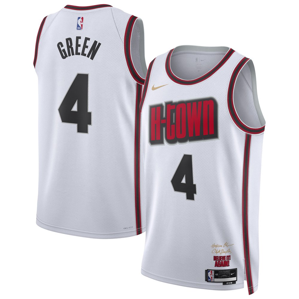 Unisex Houston Rockets Jalen Green White 2024/25 Swingman Player Jersey - City Edition