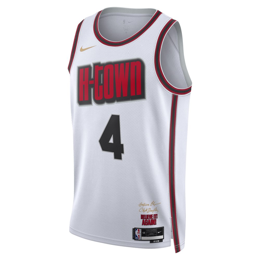 Unisex Houston Rockets Jalen Green White 2024/25 Swingman Player Jersey - City Edition Unisex Houston Rockets Jalen Green White 2024/25 Swingman Player Jersey - City Edition
