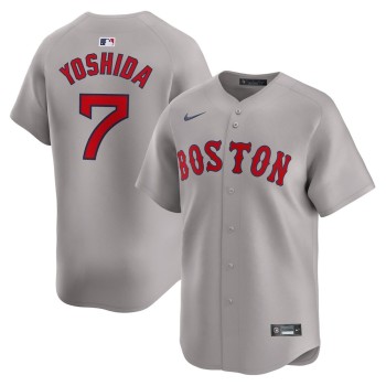Men's Boston Red Sox #7 Masataka Yoshida Gray Away Limited Player Jersey Men's Boston Red Sox #7 Masataka Yoshida Gray Away Limited Player Jersey