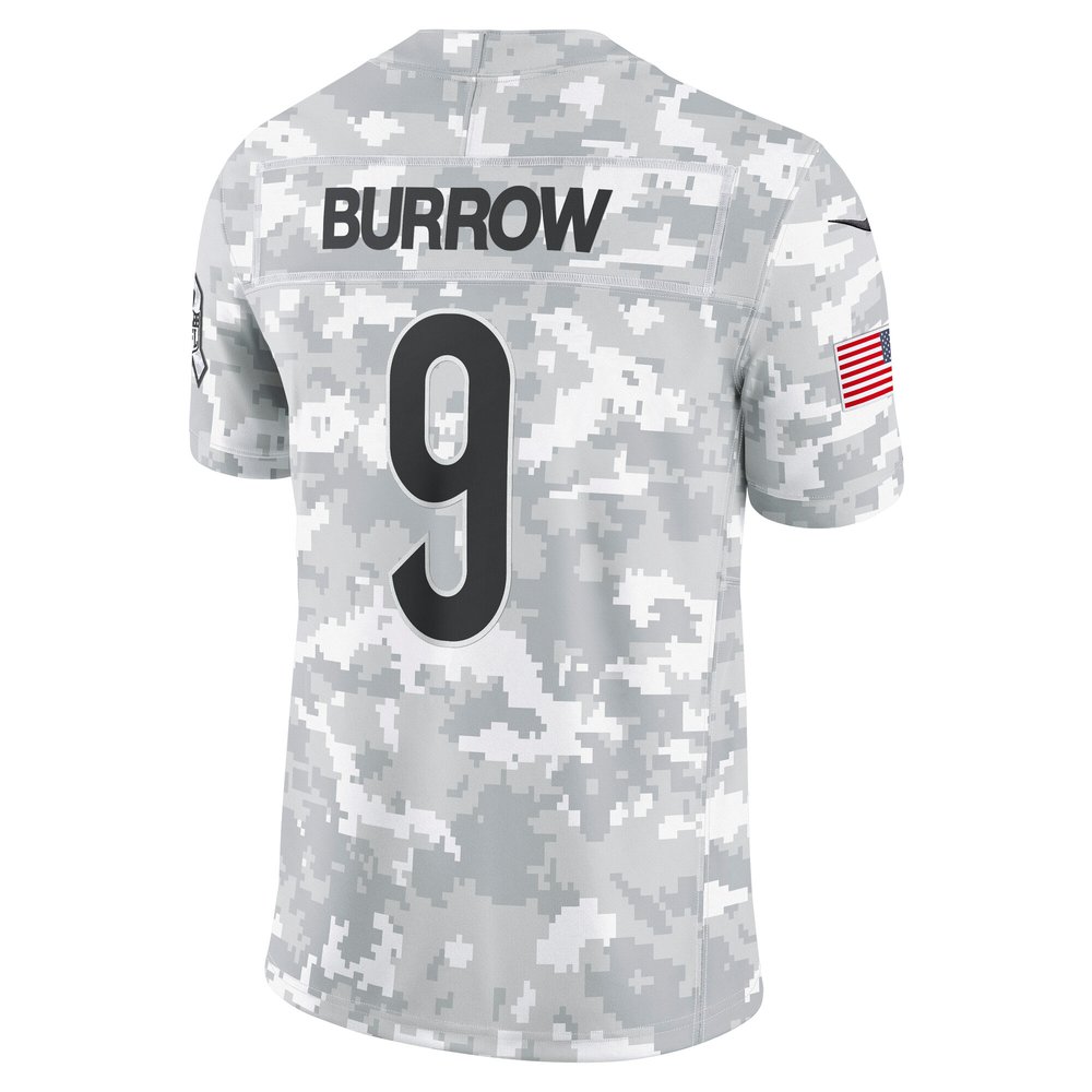 Men's Cincinnati Bengals Joe Burrow Arctic Camo 2024 Salute to Service Limited Jersey Men's Cincinnati Bengals Joe Burrow Arctic Camo 2024 Salute to Service Limited Jersey