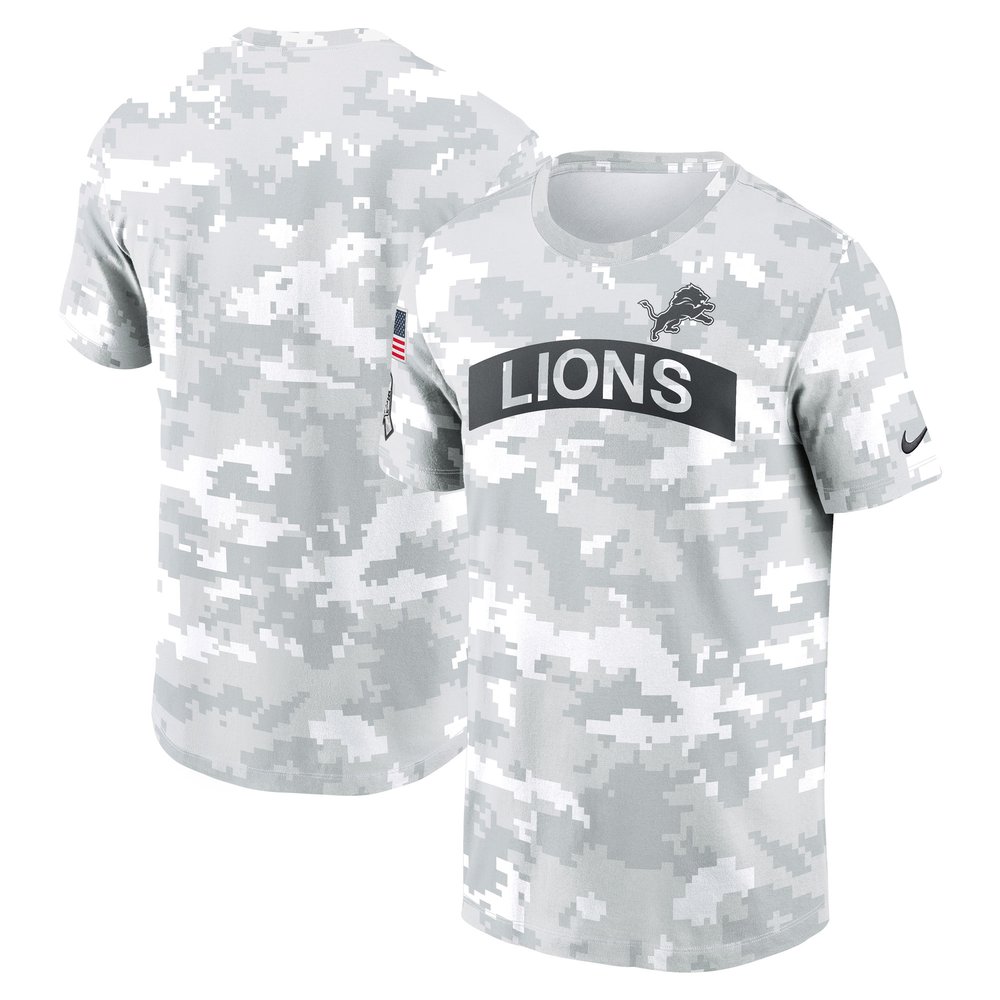Men's Detroit Lions White 2024 Salute To Service Big & Tall Performance T-Shirt