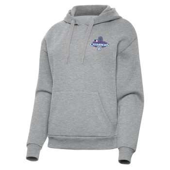Women's Los Angeles Dodgers Antigua Heather Gray 2024 World Series Champions Victory Pullover Hoodie Women's Los Angeles Dodgers Antigua Heather Gray 2024 World Series Champions Victory Pullover Hoodie