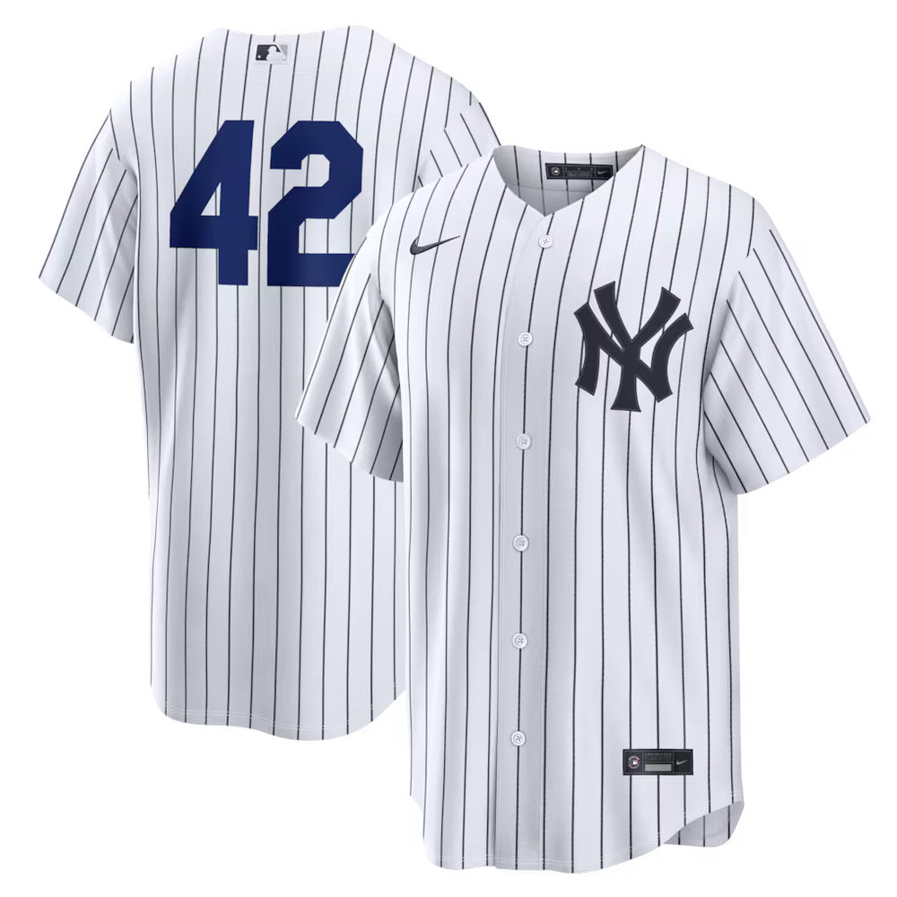 Youth New York Yankees #42 Jackie Robinson Nike White Home 2026 Jackie Robinson Day Replica Jersey