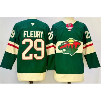 Youth Minnesota Wild #29 Marc-Andre Fleury Green 2024-25 Home Stitched Hockey Jersey