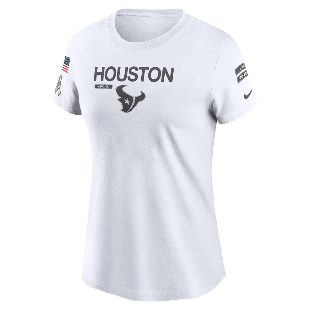Women's Houston Texans White 2024 Salute To Service Legend Performance T-Shirt Women's Houston Texans White 2024 Salute To Service Legend Performance T-Shirt