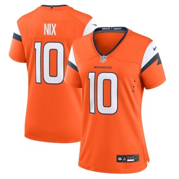 Women's Denver Broncos #10 Bo Nix Orange Game Jersey