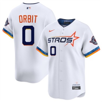 Youth Houston Astros #0 Orbit White 2025 City Connect Limited Stitched Baseball Jersey Youth Houston Astros #0 Orbit White 2025 City Connect Limited Stitched Baseball Jersey