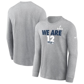 Men's Seattle Seahawks Heather Gray Super Bowl LX Fast As Fast Gets Long Sleeve T-Shirt Men's Seattle Seahawks Heather Gray Super Bowl LX Fast As Fast Gets Long Sleeve T-Shirt