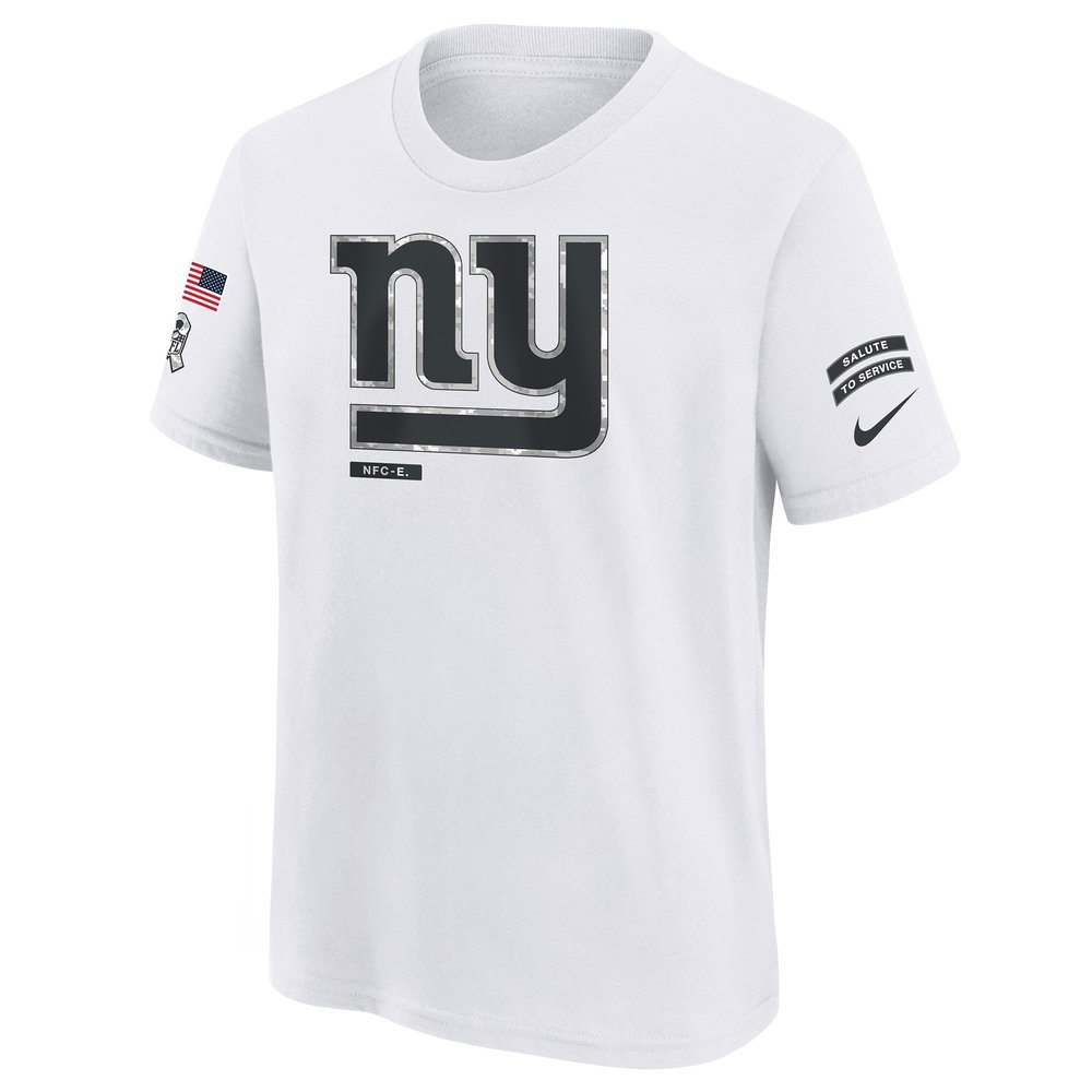 Youth New York Giants White 2024 Salute To Service T-Shirt Youth New York Giants White 2024 Salute To Service T-Shirt