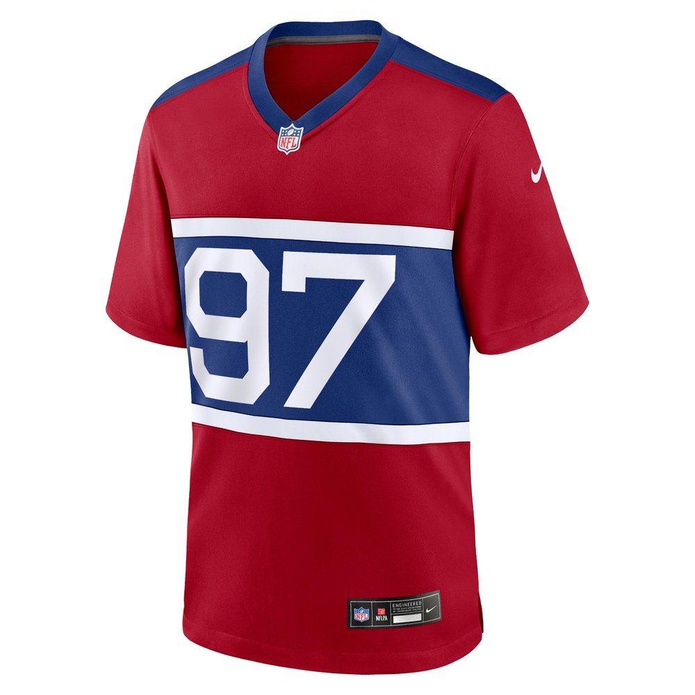 Men's New York Giants Dexter Lawrence II Century Red Alternate Player Game Jersey Men's New York Giants Dexter Lawrence II Century Red Alternate Player Game Jersey