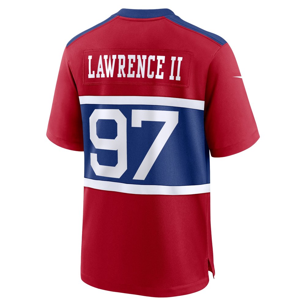 Men's New York Giants Dexter Lawrence II Century Red Alternate Player Game Jersey Men's New York Giants Dexter Lawrence II Century Red Alternate Player Game Jersey