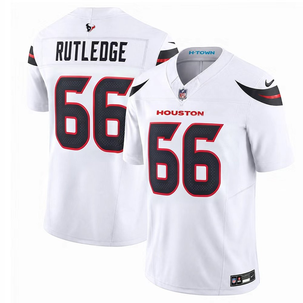 Men's Houston Texans #66 Keylan Rutledge White 2026 NFL Draft Vapor F.U.S.E. Limited Jersey