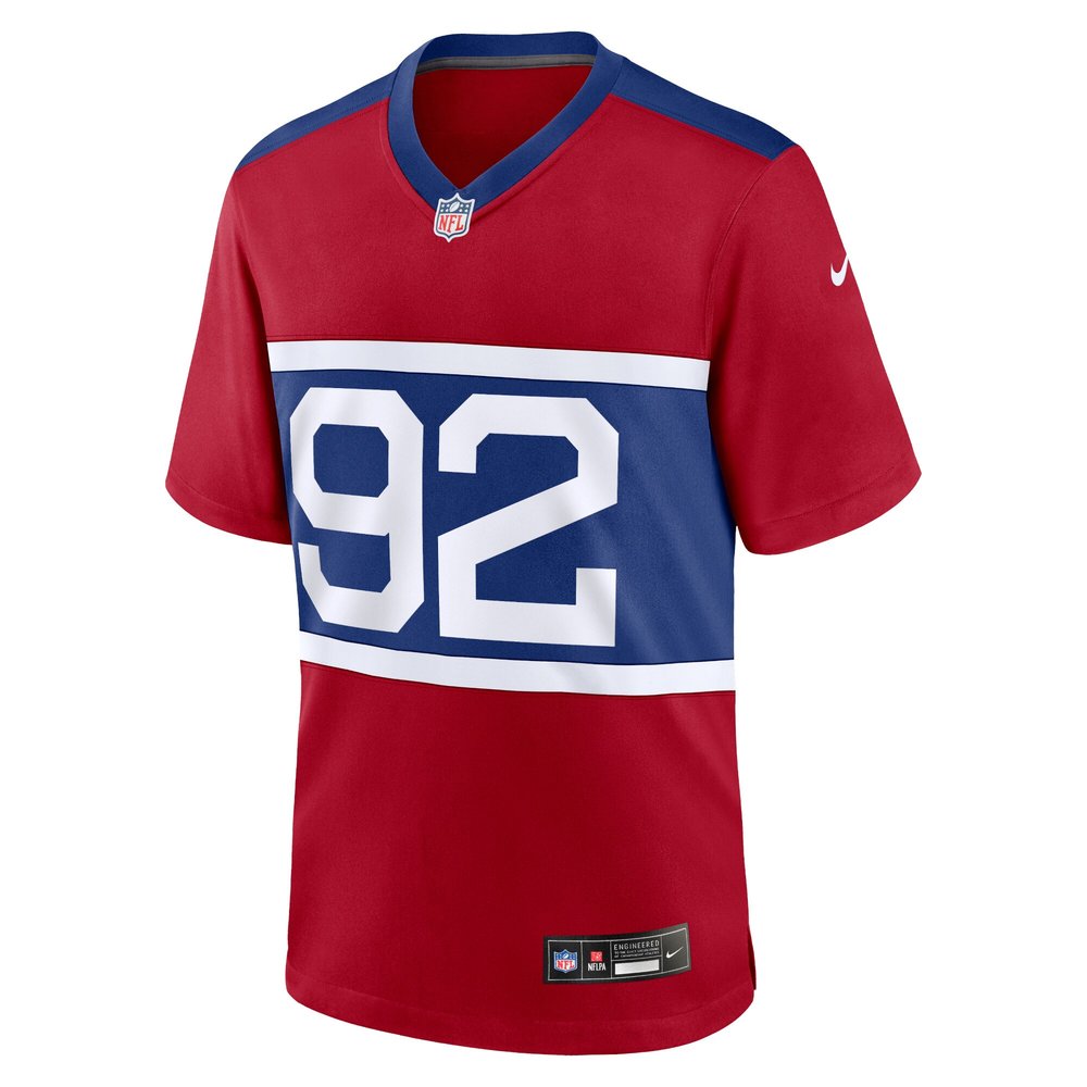 Men's New York Giants Michael Strahan Century Red Alternate Retired Player Game Jersey Men's New York Giants Michael Strahan Century Red Alternate Retired Player Game Jersey