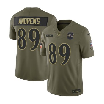 Men's Baltimore Ravens #89 Mark Andrews Nike Olive 2025 Salute to Service Retired Limited Jersey Men's Baltimore Ravens #89 Mark Andrews Nike Olive 2025 Salute to Service Retired Limited Jersey