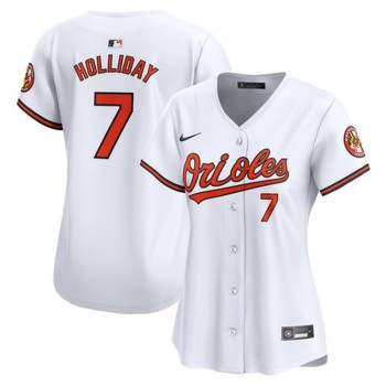 Women's Baltimore Orioles Jackson Holliday White Home Limited Player Jersey Women's Baltimore Orioles Jackson Holliday White Home Limited Player Jersey