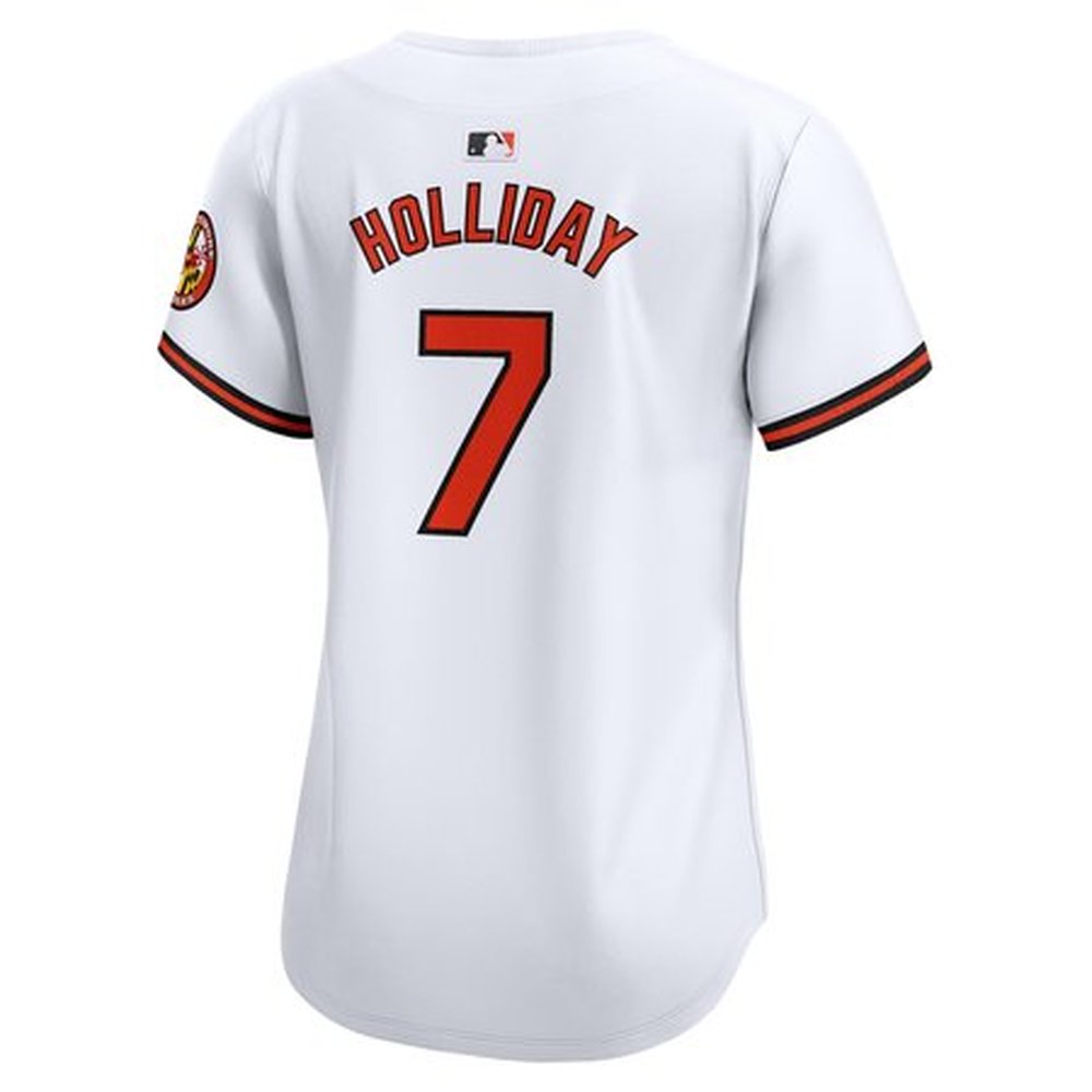 Women's Baltimore Orioles Jackson Holliday White Home Limited Player Jersey Women's Baltimore Orioles Jackson Holliday White Home Limited Player Jersey