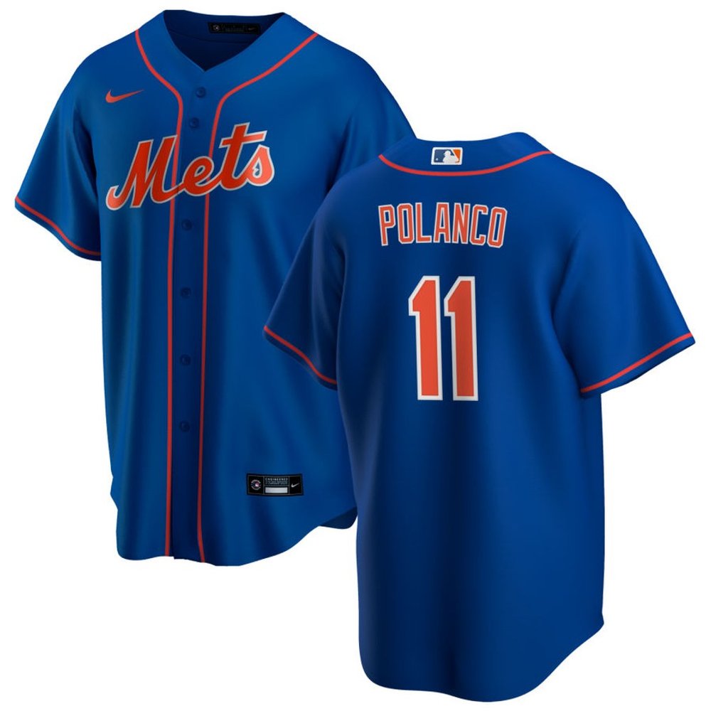 Men's New York Mets Nike #11 Jorge Polanco Royal Home Replica Jersey