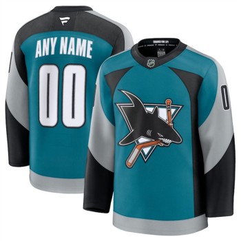 Youth San Jose Sharks Custom Teal 2025 Alternate Stitched Hockey Jersey Youth San Jose Sharks Custom Teal 2025 Alternate Stitched Hockey Jersey