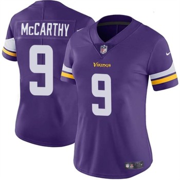 Women's Minnesota Vikings #9 J.J. McCarthy Purple 2024 Draft Vapor Stitched Jersey(Run Small) Women's Minnesota Vikings #9 J.J. McCarthy Purple 2024 Draft Vapor Stitched Jersey(Run Small)