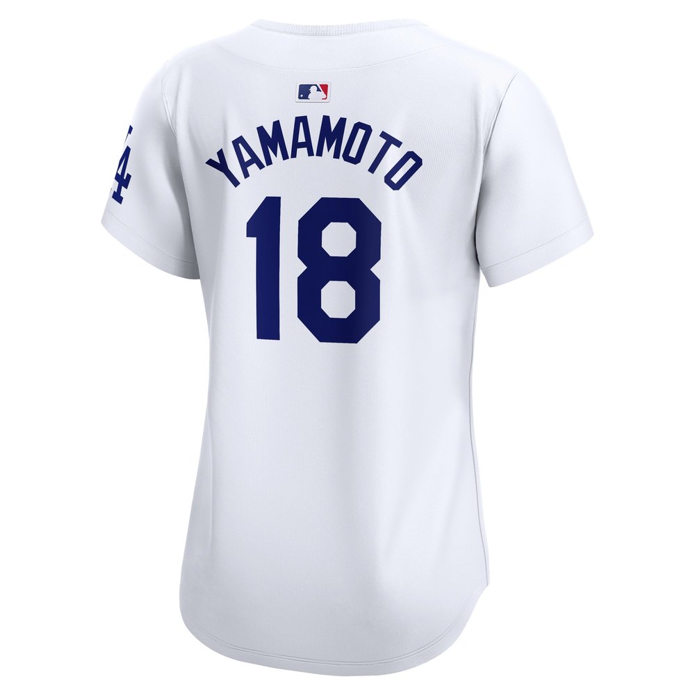 Women's Los Angeles Dodgers #18 Yoshinobu Yamamoto White 2024 World Series Limited Player Jersey