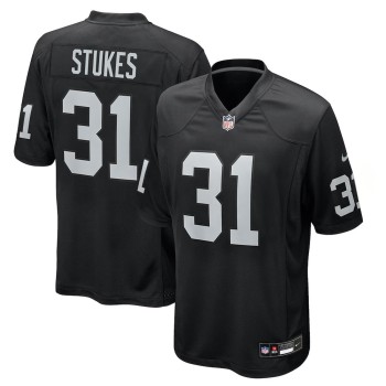 Men's Las Vegas Raiders Treydan Stukes Black 2026 NFL Draft Game Jersey