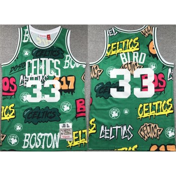 Men's Boston Celtics #33 Larry Bird Green 1995-96 Throwback Stitched Jersey Men's Boston Celtics #33 Larry Bird Green 1995-96 Throwback Stitched Jersey
