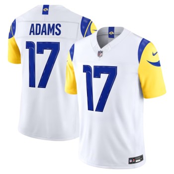 Men's Los Angeles Rams #17 Davante Adams White Vapor F.U.S.E. Sewn Down Limited Jersey Men's Los Angeles Rams #17 Davante Adams White Vapor F.U.S.E. Sewn Down Limited Jersey