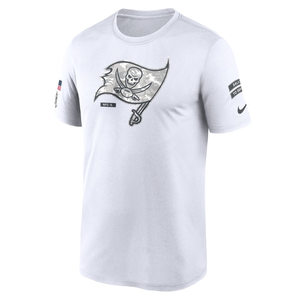 Men's Tampa Bay Buccaneers White 2024 Salute To Service Legend Performance T-Shirt Men's Tampa Bay Buccaneers White 2024 Salute To Service Legend Performance T-Shirt