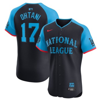 Men's National League #17 Shohei Ohtani Navy 2024 MLB All-Star Game Elite Player Jersey Men's National League #17 Shohei Ohtani Navy 2024 MLB All-Star Game Elite Player Jersey