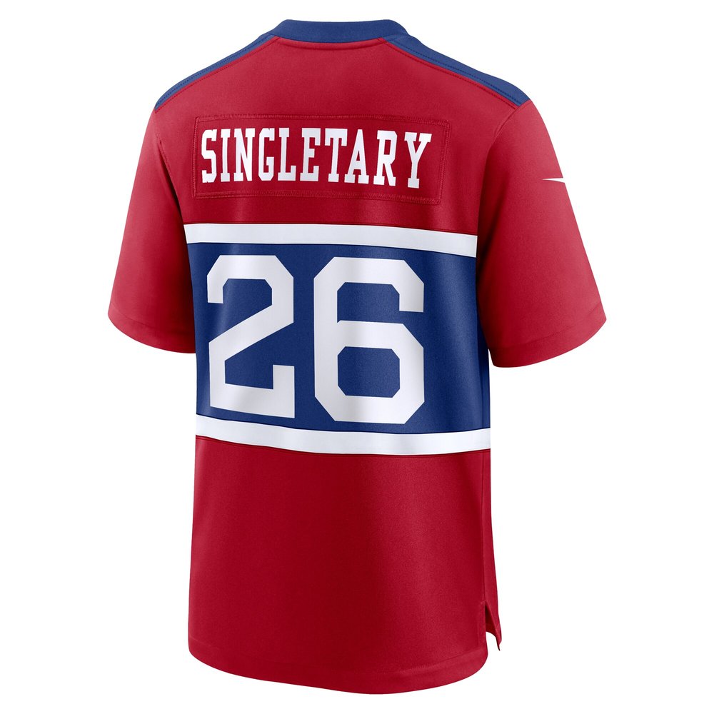 Men's New York Giants Devin Singletary Century Red Alternate Player Game Jersey Men's New York Giants Devin Singletary Century Red Alternate Player Game Jersey