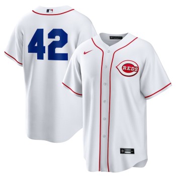 Youth Cincinnati Reds #42 Jackie Robinson Nike White Home 2025 Jackie Robinson Day Replica Jersey