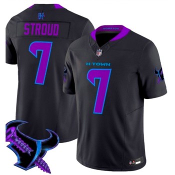Men's Houston Texans #7 C.J. Stroud Black F.U.S.E. 2025 DJ SCREW Vapor Limited Stitched Football Jersey Men's Houston Texans #7 C.J. Stroud Black F.U.S.E. 2025 DJ SCREW Vapor Limited Stitched Football Jersey