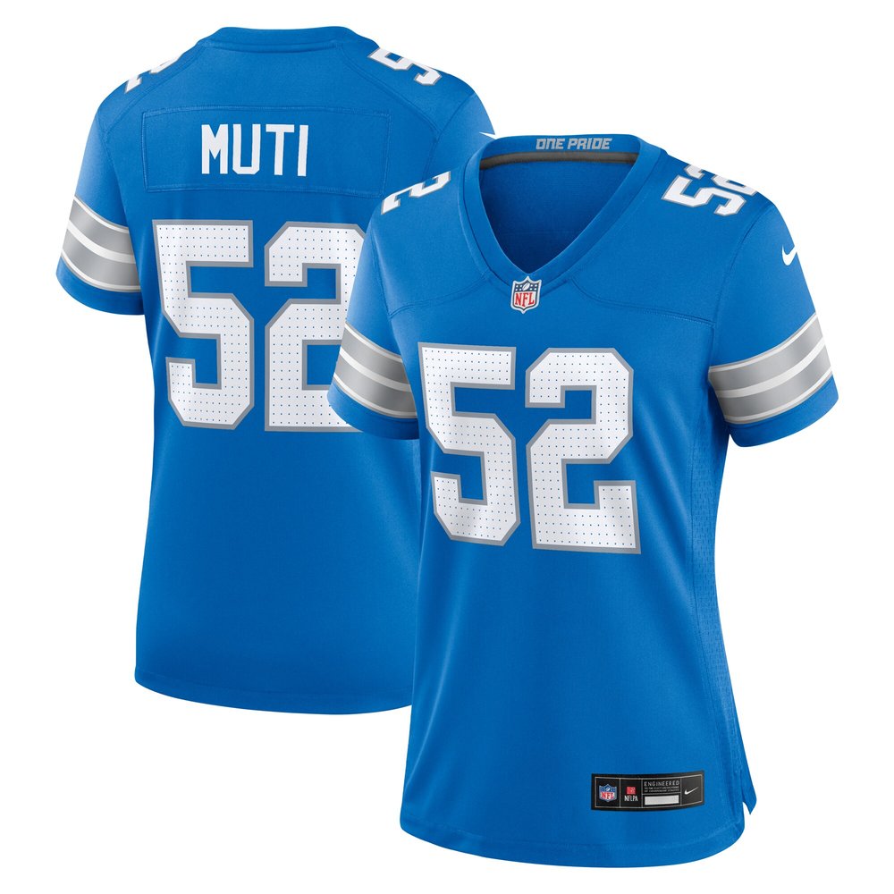 Women's Detroit Lions Netane Muti  Blue Game Jersey