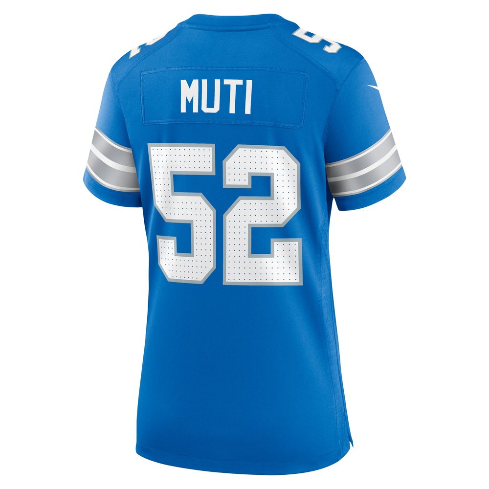 Women's Detroit Lions Netane Muti  Blue Game Jersey Women's Detroit Lions Netane Muti  Blue Game Jersey