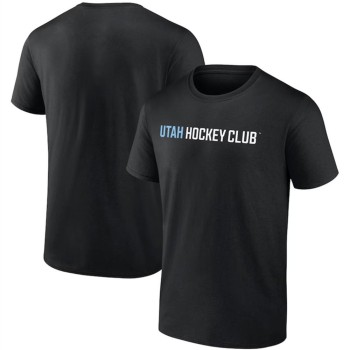 Men's Utah Mammoth Black Wordmark Logo T-Shirt