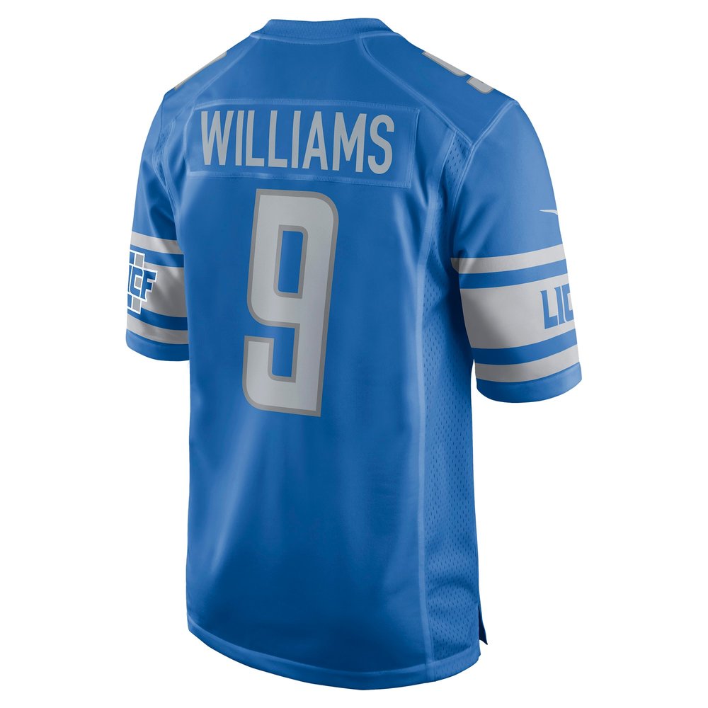 Men's Detroit Lions Jameson Williams Blue Player Game Jersey Men's Detroit Lions Jameson Williams Blue Player Game Jersey