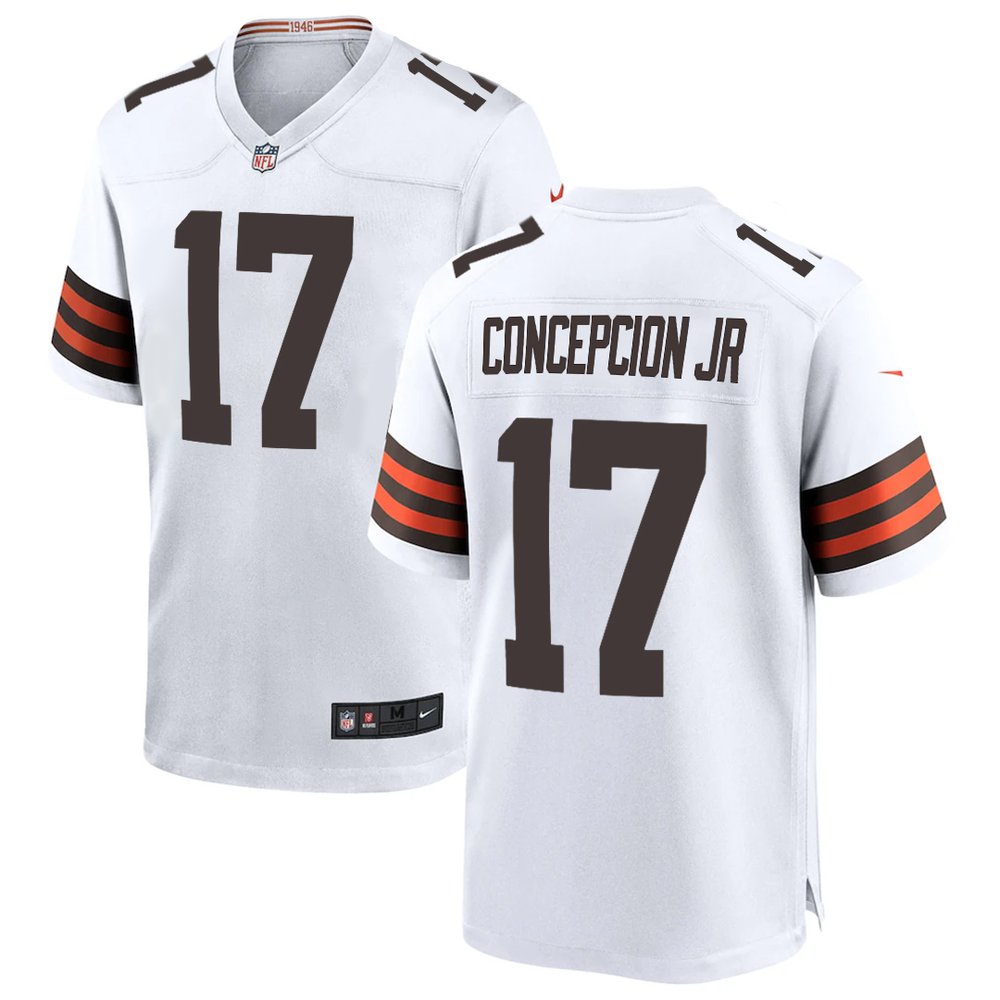 Youth Cleveland Browns #17 KC Concepcion White 2026 NFL Draft Game Jersey