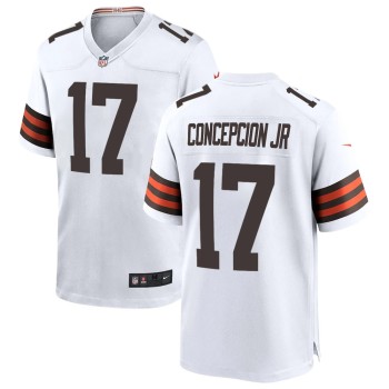 Men's Cleveland Browns #17 KC Concepcion White 2026 NFL Draft Game Jersey