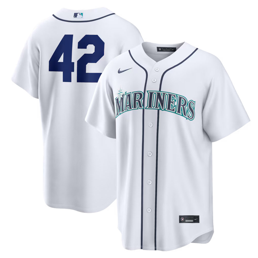 Youth Seattle Mariners #42 Jackie Robinson Nike White Home 2026 Jackie Robinson Day Replica Jersey