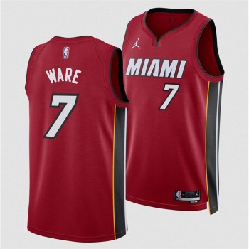 Men's Miami Heat #7 Kel'el Were Red 2024 Draft Statement Edition Stitched Basketball Jersey Men's Miami Heat #7 Kel'el Were Red 2024 Draft Statement Edition Stitched Basketball Jersey