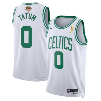 Men's Boston Celtics #0 Jayson Tatum White 2024 Finals Champions Association Edition Stitched Basketball Jersey Men's Boston Celtics #0 Jayson Tatum White 2024 Finals Champions Association Edition Stitched Basketball Jersey