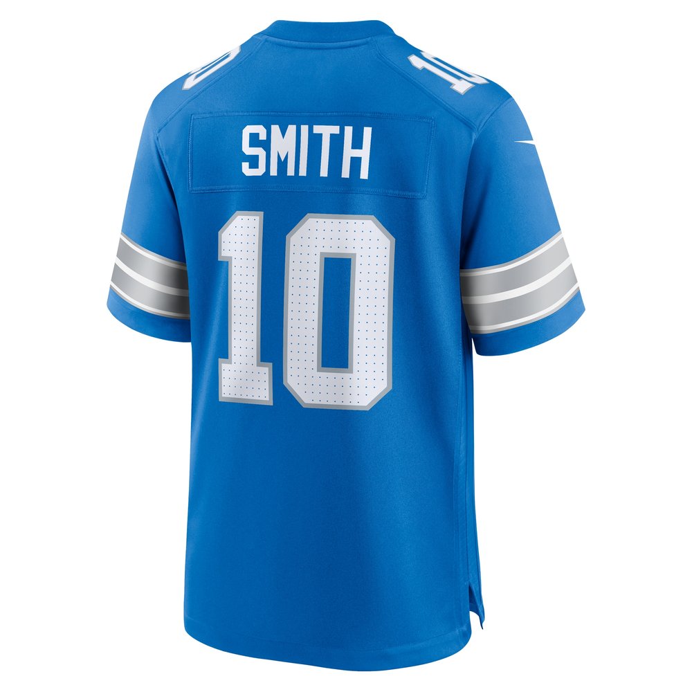 Men's Detroit Lions Tre Quan Smith  Blue Game Jersey Men's Detroit Lions Tre Quan Smith  Blue Game Jersey